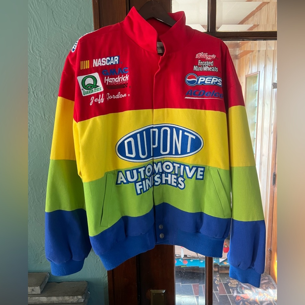 Vintage Y2K NASCAR Jeff Gordon DuPont Racing Jacket
